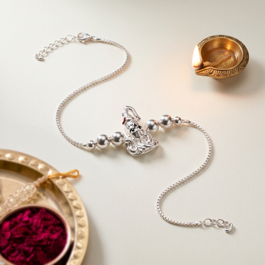 Elegant 925 Silver Rakhi