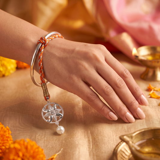 Silver Lumba Rakhi