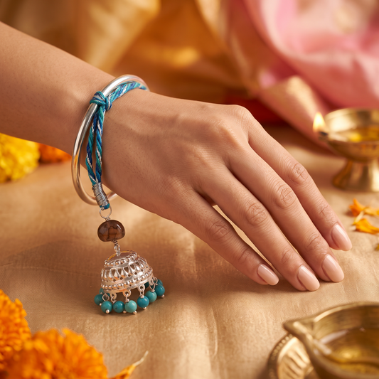Silver Lumba Rakhi