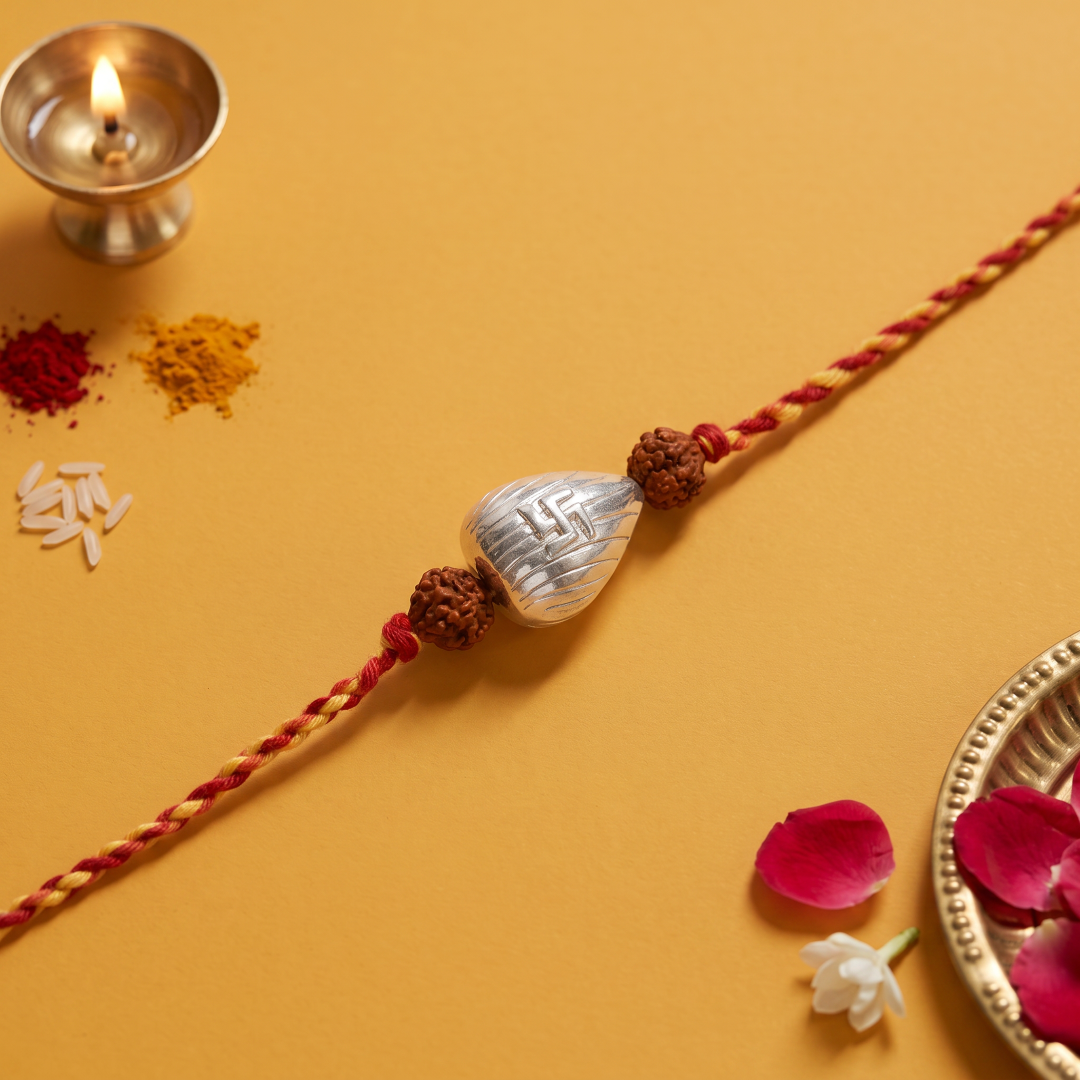 Premium 925 Silver Thread Rakhi
