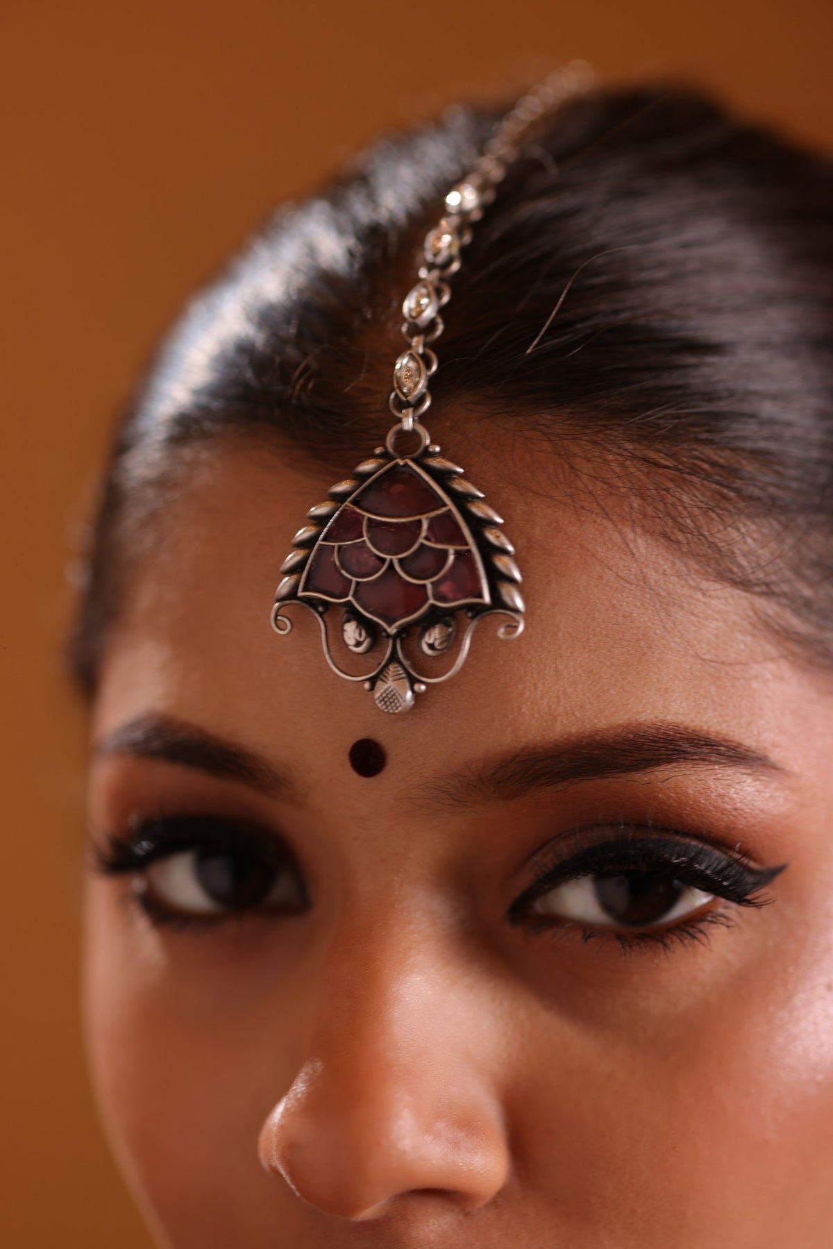 925 Silver Lotus Maangtika