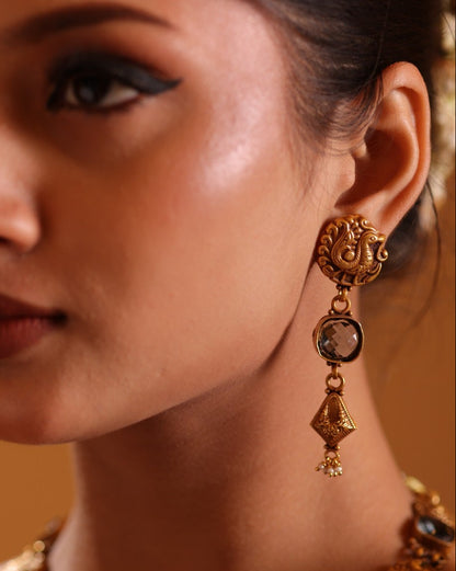 925 Silver Gold-Gilt Peacock  Necklace Set
