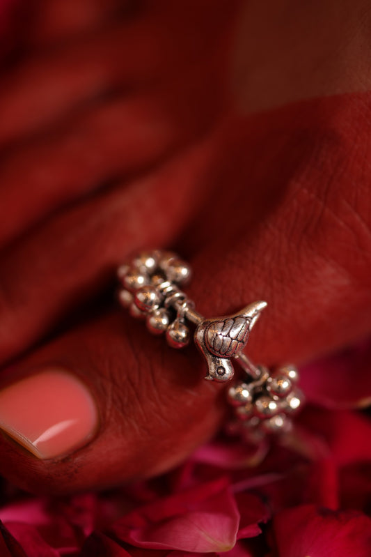 925 Silver Floral Toe Ring