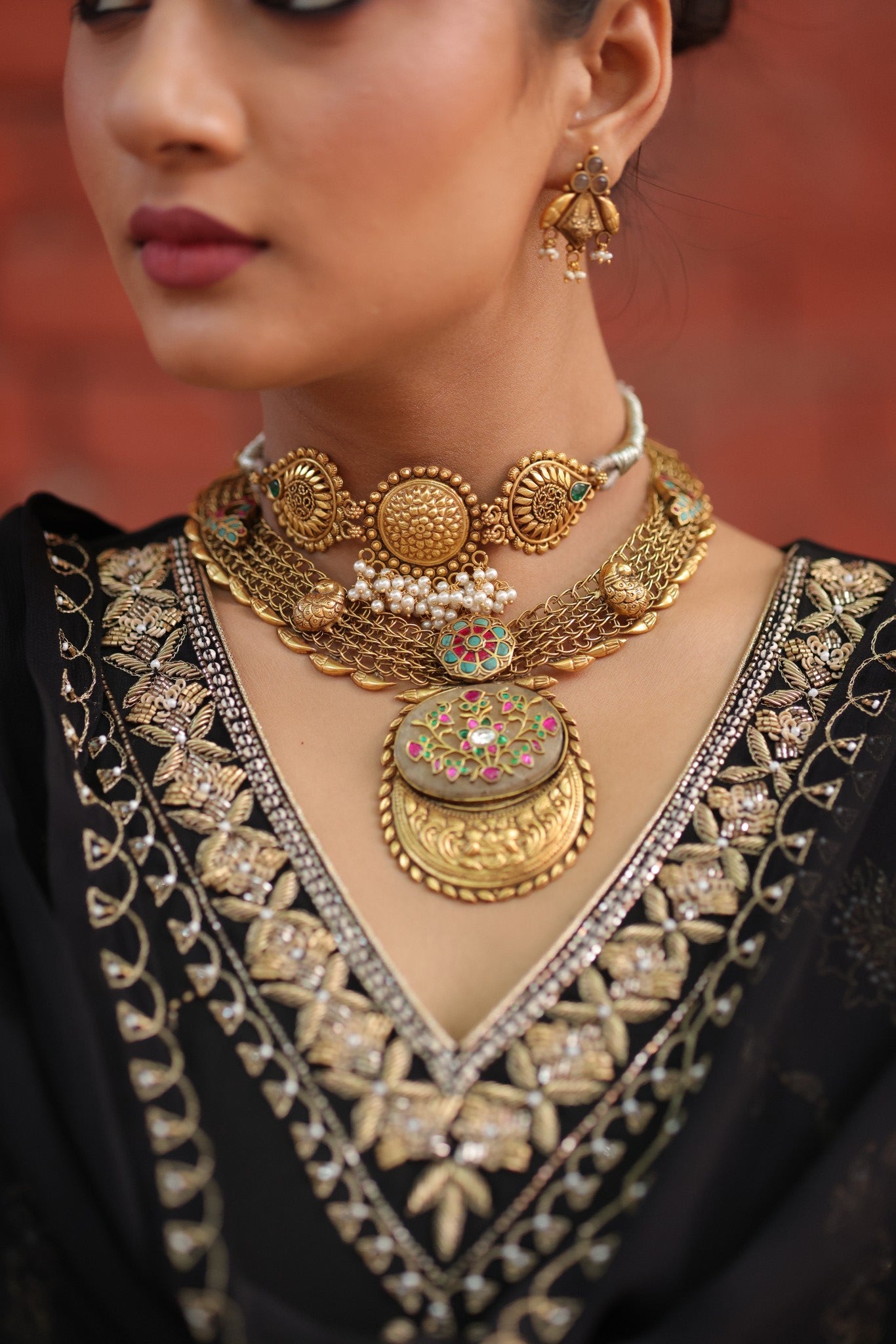 925 Golden Royal Allure Necklace Set