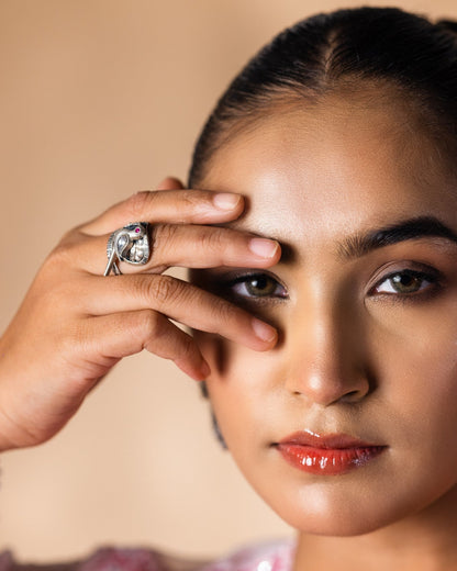 92.5 Silver Aabha Bird Ring
