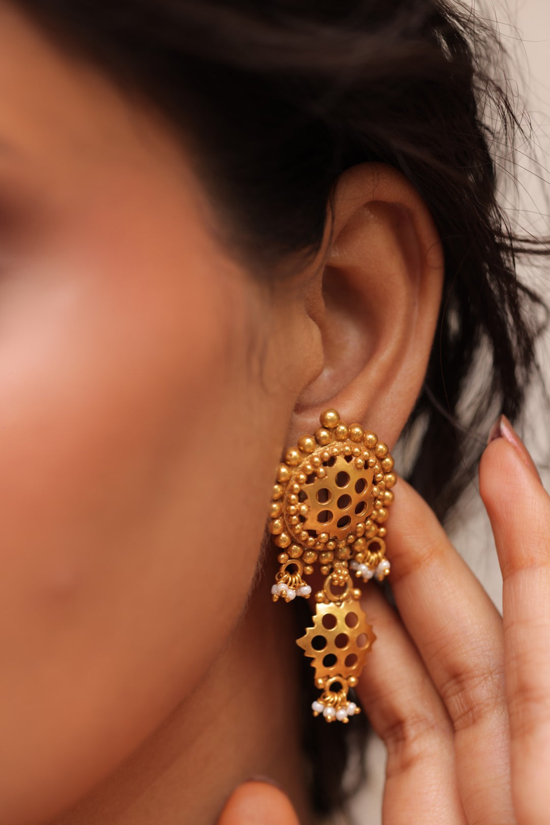 925 Silver Gold-Plated Choker & Earring Set