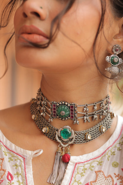 925 Radiant Harmony Necklaces with Earring