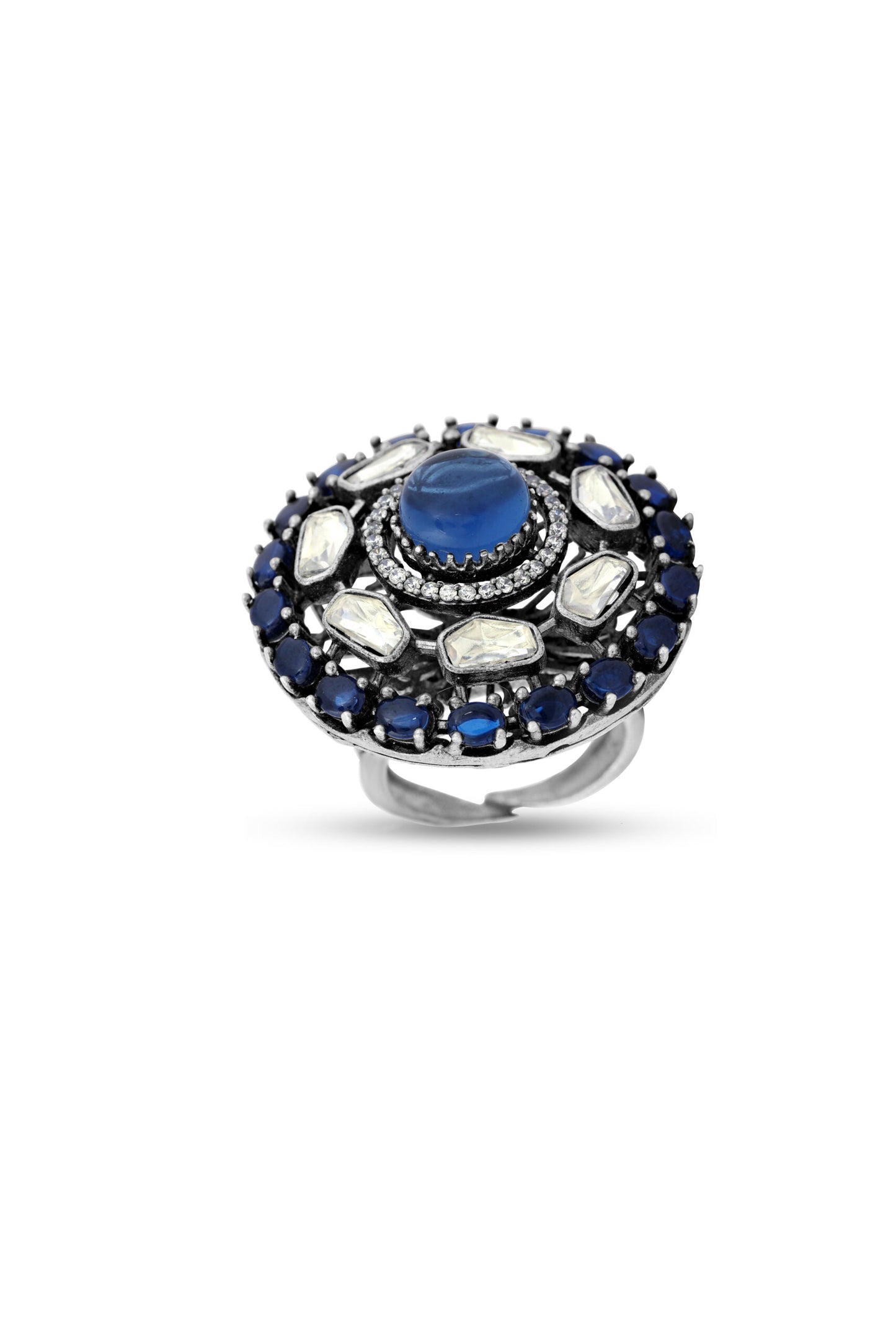 Glitzy Statement Ring With Polki image 2