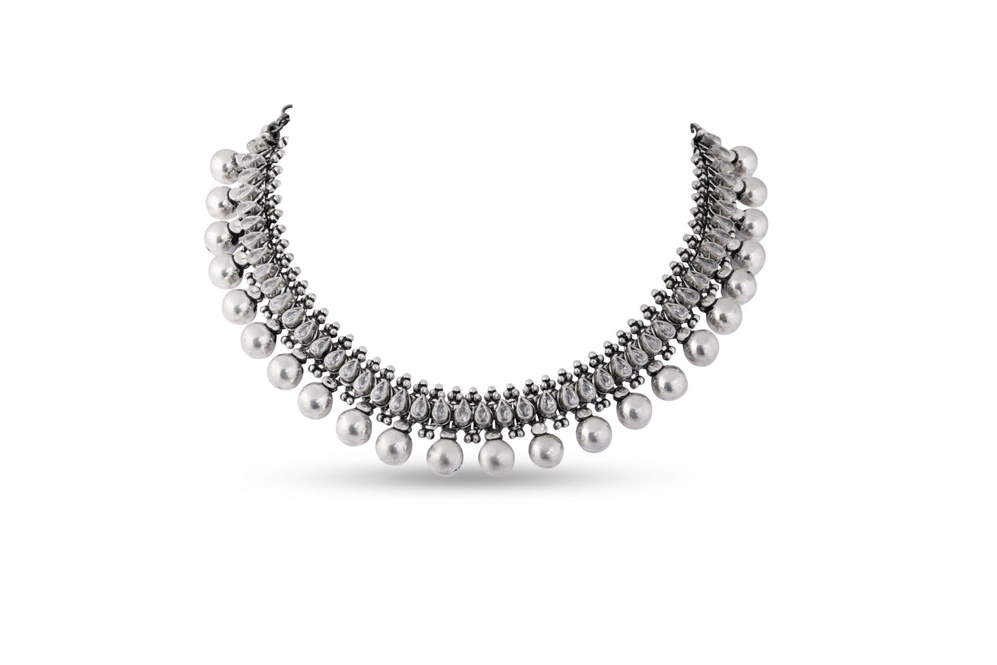 Silver Statement Choker Chain Necklace image 1