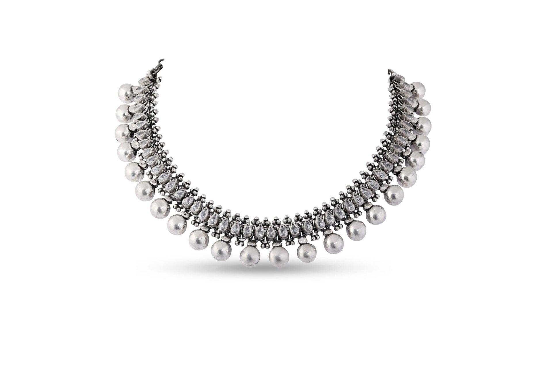Silver Statement Choker Chain Necklace image 1