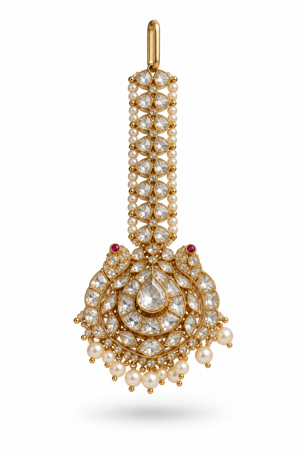 925 Silver Gold Plated Maangtikka