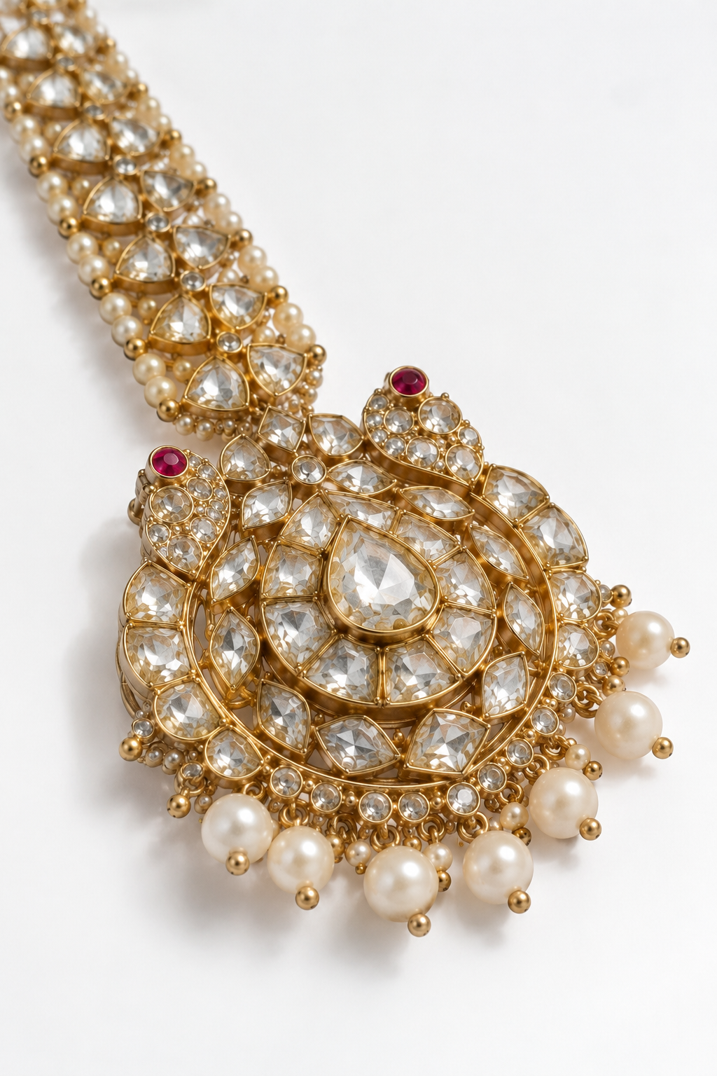 925 Silver Gold Plated Maangtikka