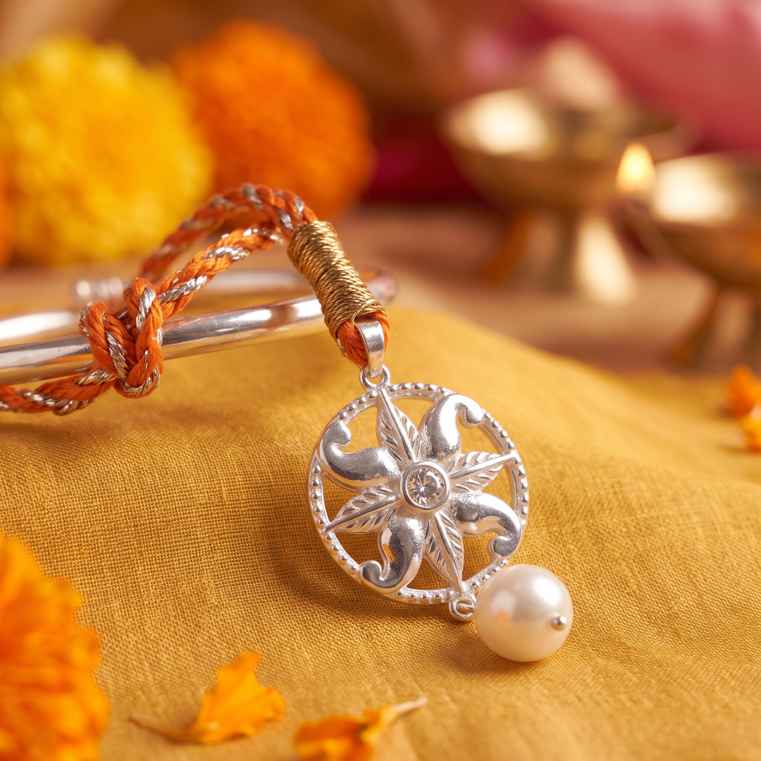 Silver Lumba Rakhi