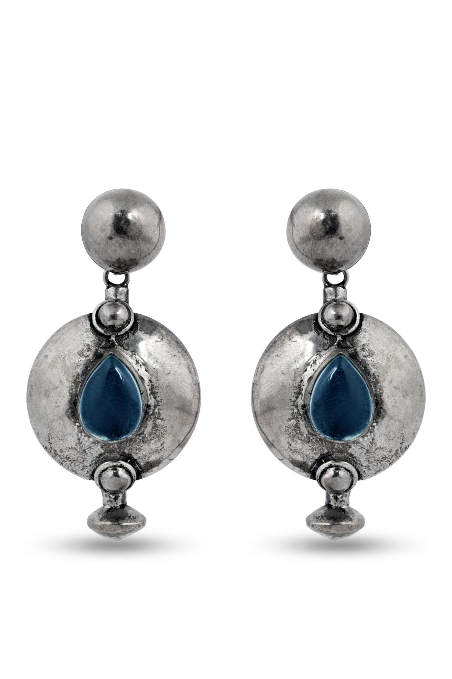 Sterling Silver 925  Blue Stone Earring image 0