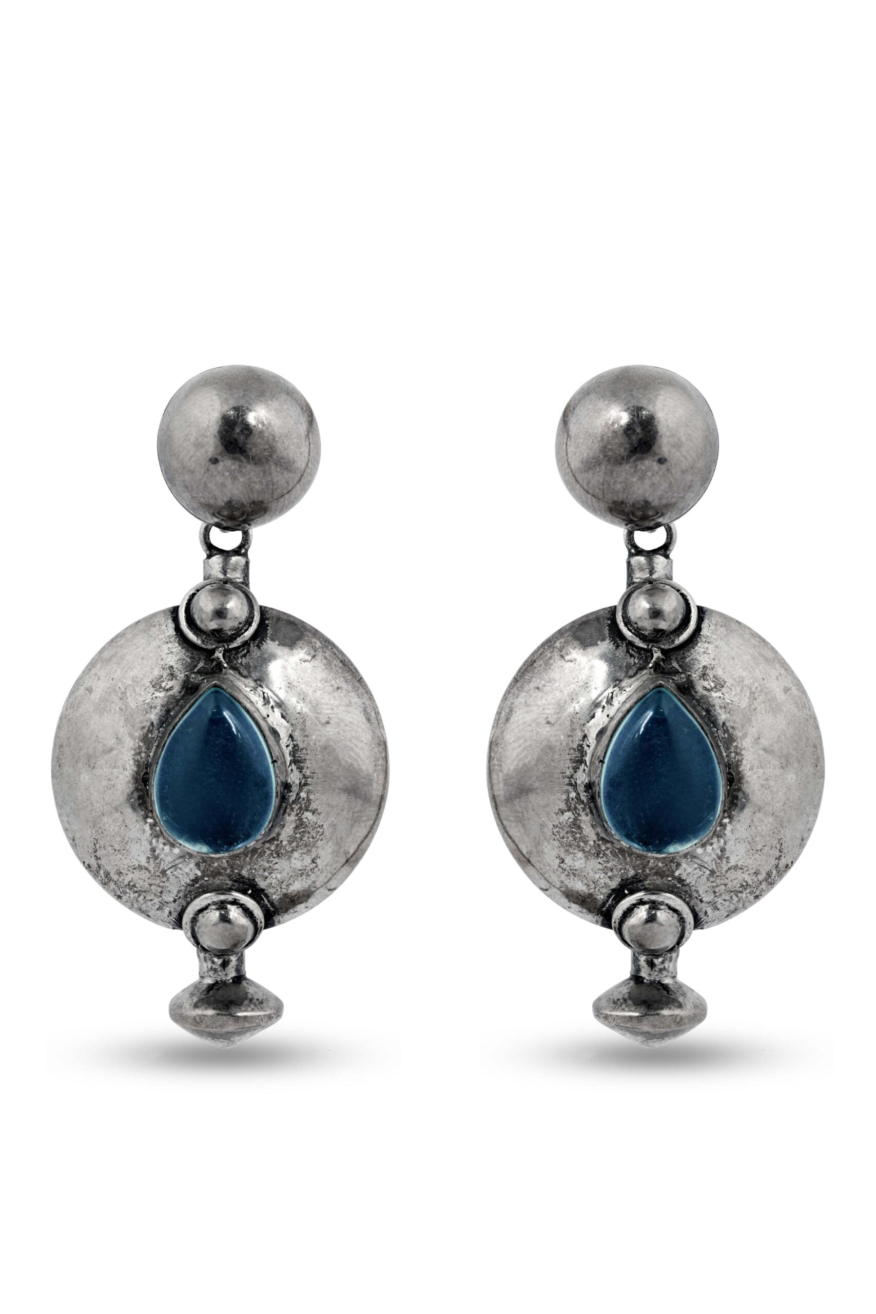 Sterling Silver 925  Blue Stone Earring image 0