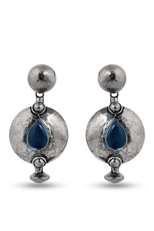Sterling Silver 925  Blue Stone Earring image 0