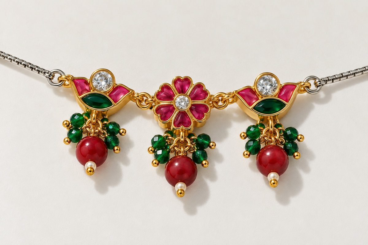 925 Silver Enamelled Anklets