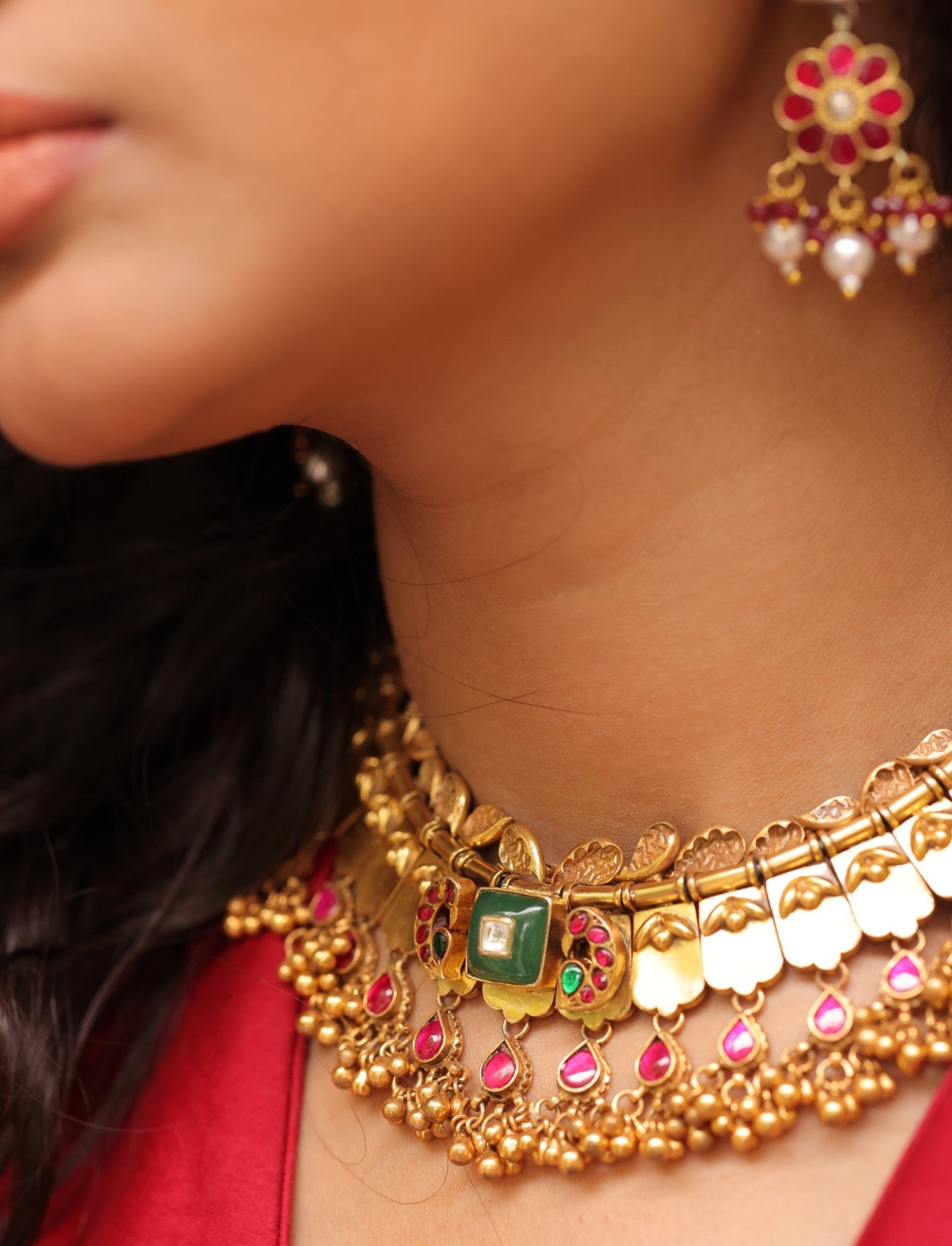 925 Silver Gold-Plated Choker Necklace