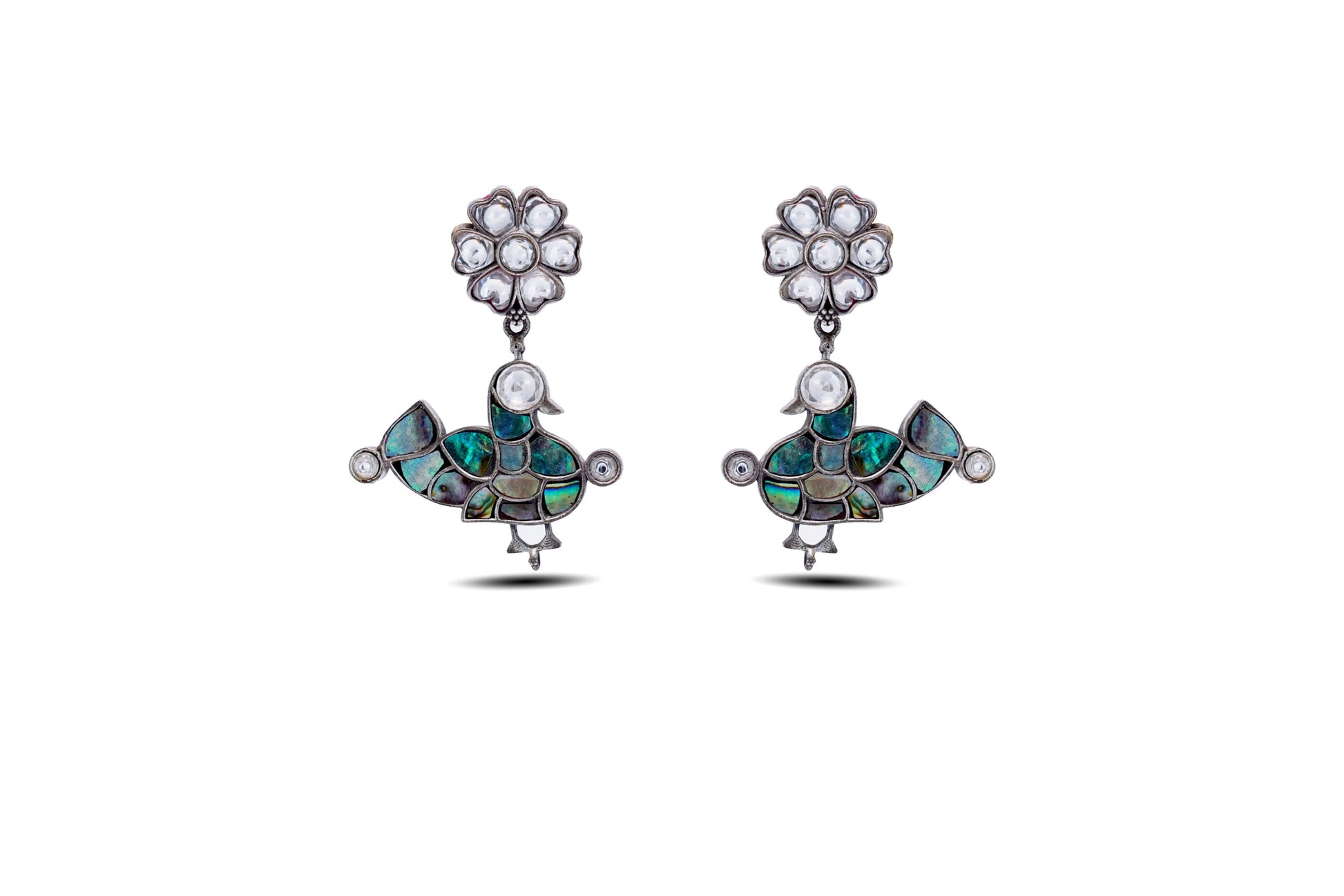 925 Silver Peacock Earring image 0