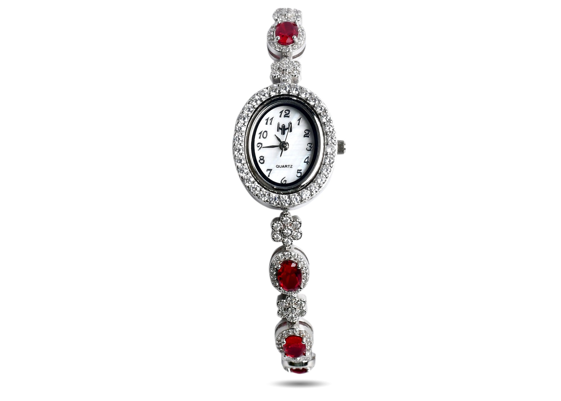 925 Silver Red and AD Stone Watch image 0