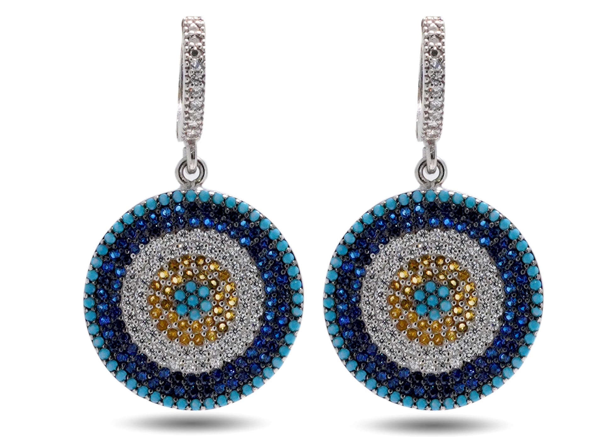 925 Silver Evil Eye Earring image 0