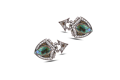 925 Silver Abalone shell Gemstone Earring image 2