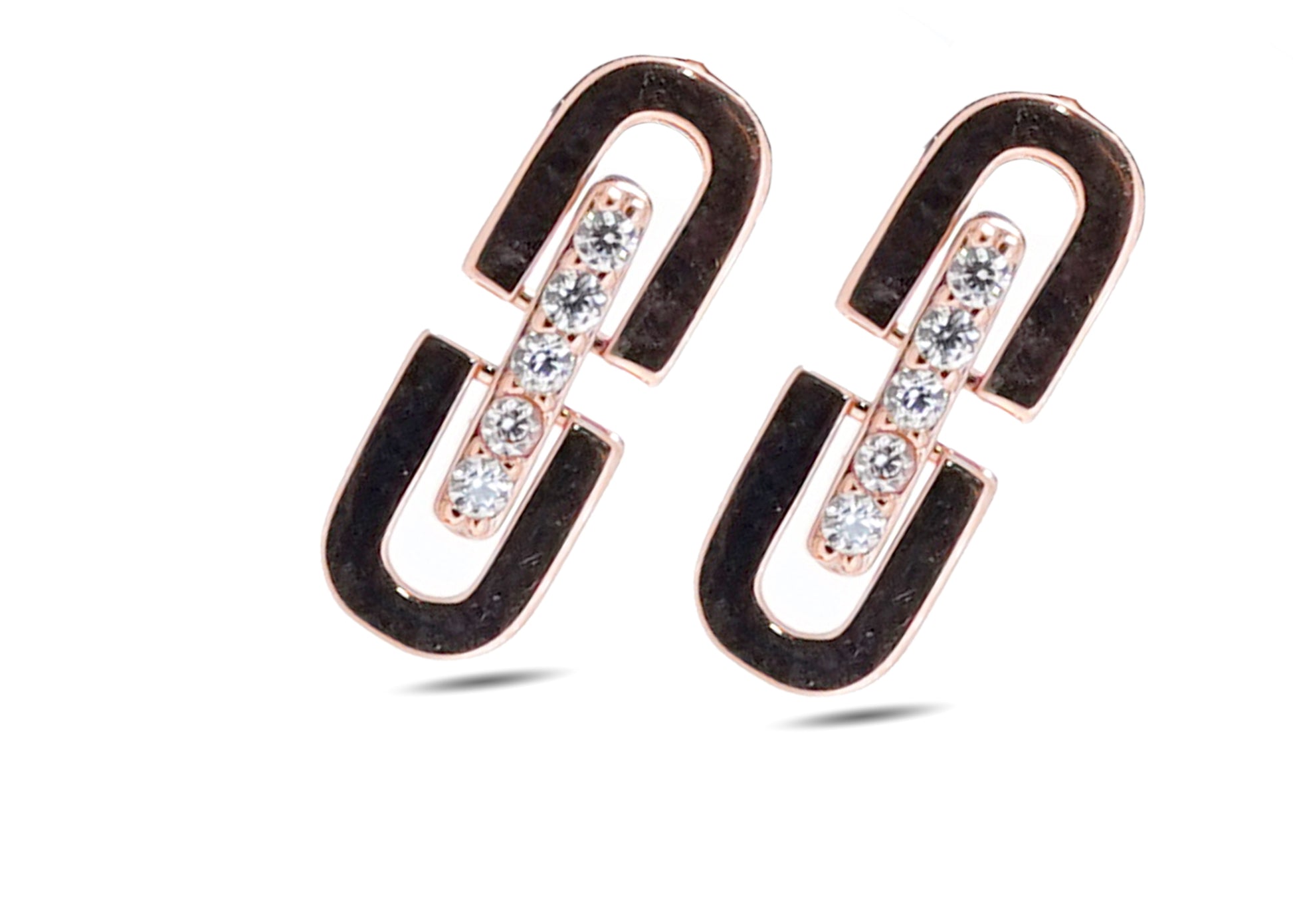 925 Silver Rose Gold Plated With Earring Necklace Set image 2