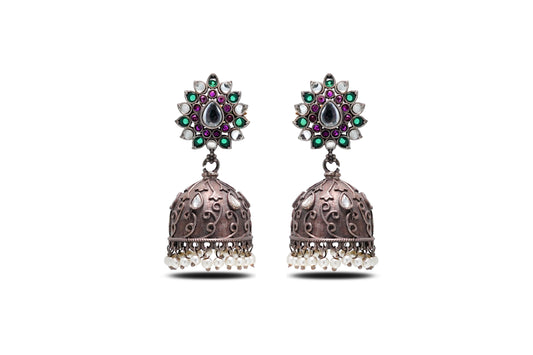 925 Silver Vintage Charm Earrings image 0