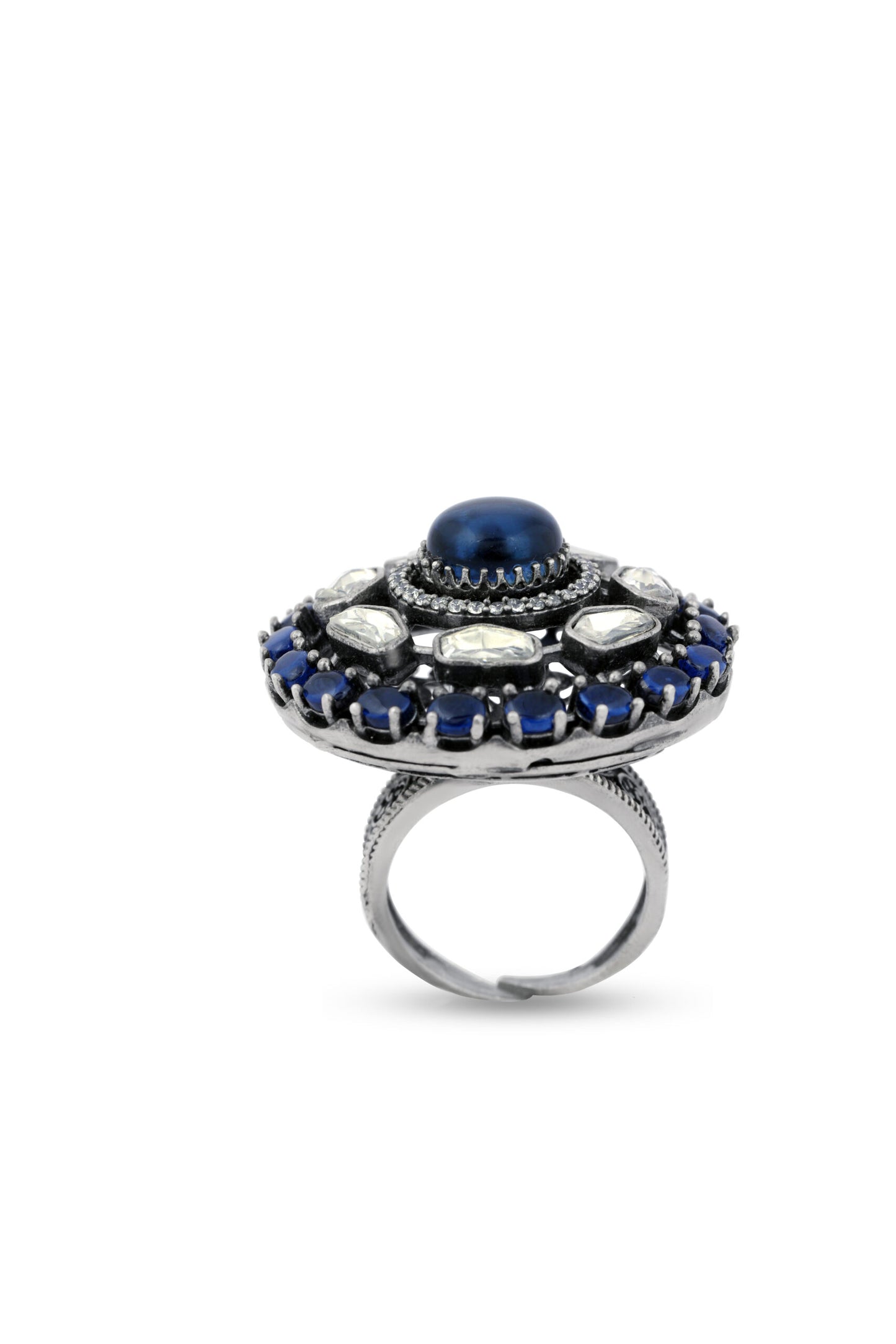 Glitzy Statement Ring With Polki image 0