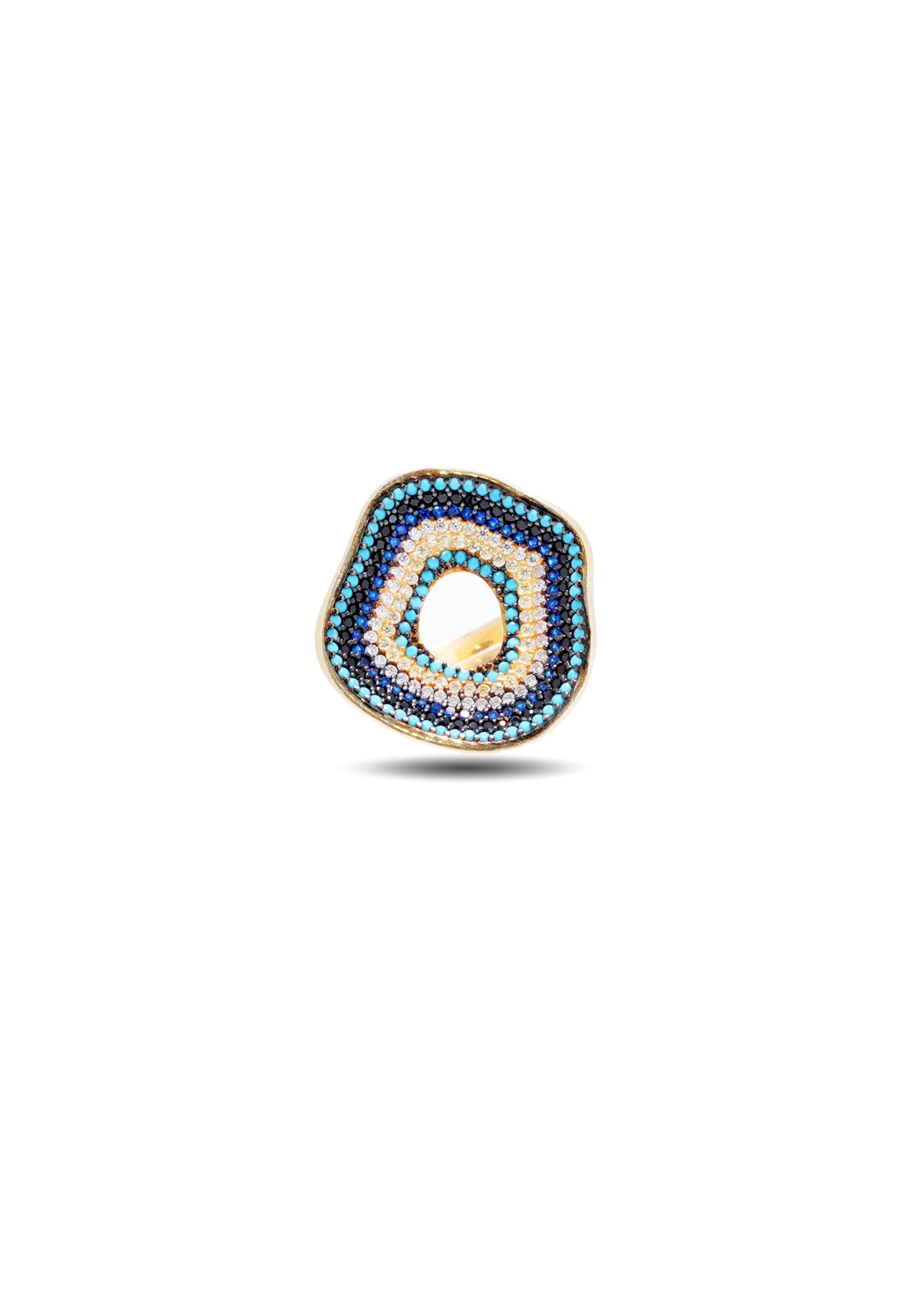925 Silver Modern Evil Eye Ring image 0