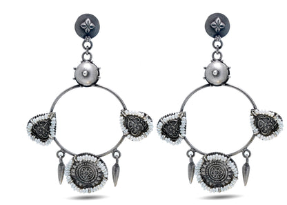 925 Silver Oxidized Long Earring image 0