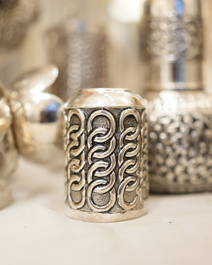 925 silver Chain Pattern Jug & Glasses Set