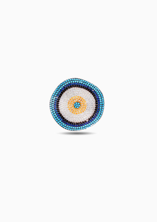 925 Silver Modern Evil Eye Ring image 0