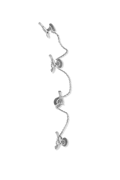 Sterling Silver Pistol Design Kurta Button image 1