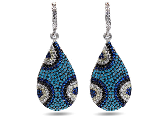 925 Silver Evil Eye Earring image 0