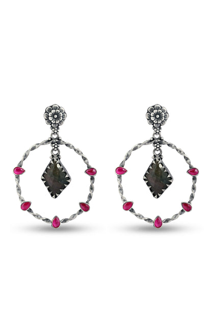 Pink Stone Sterling Silver Set image 2