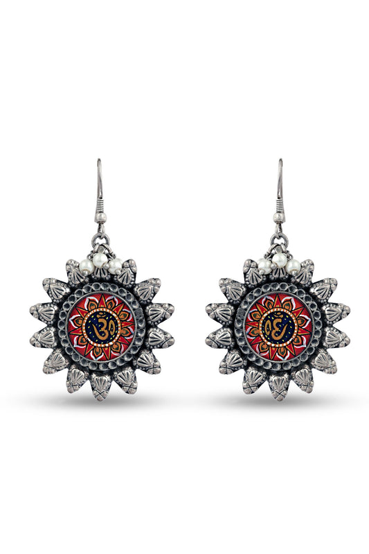 Om Traditional Flower Earring image 0
