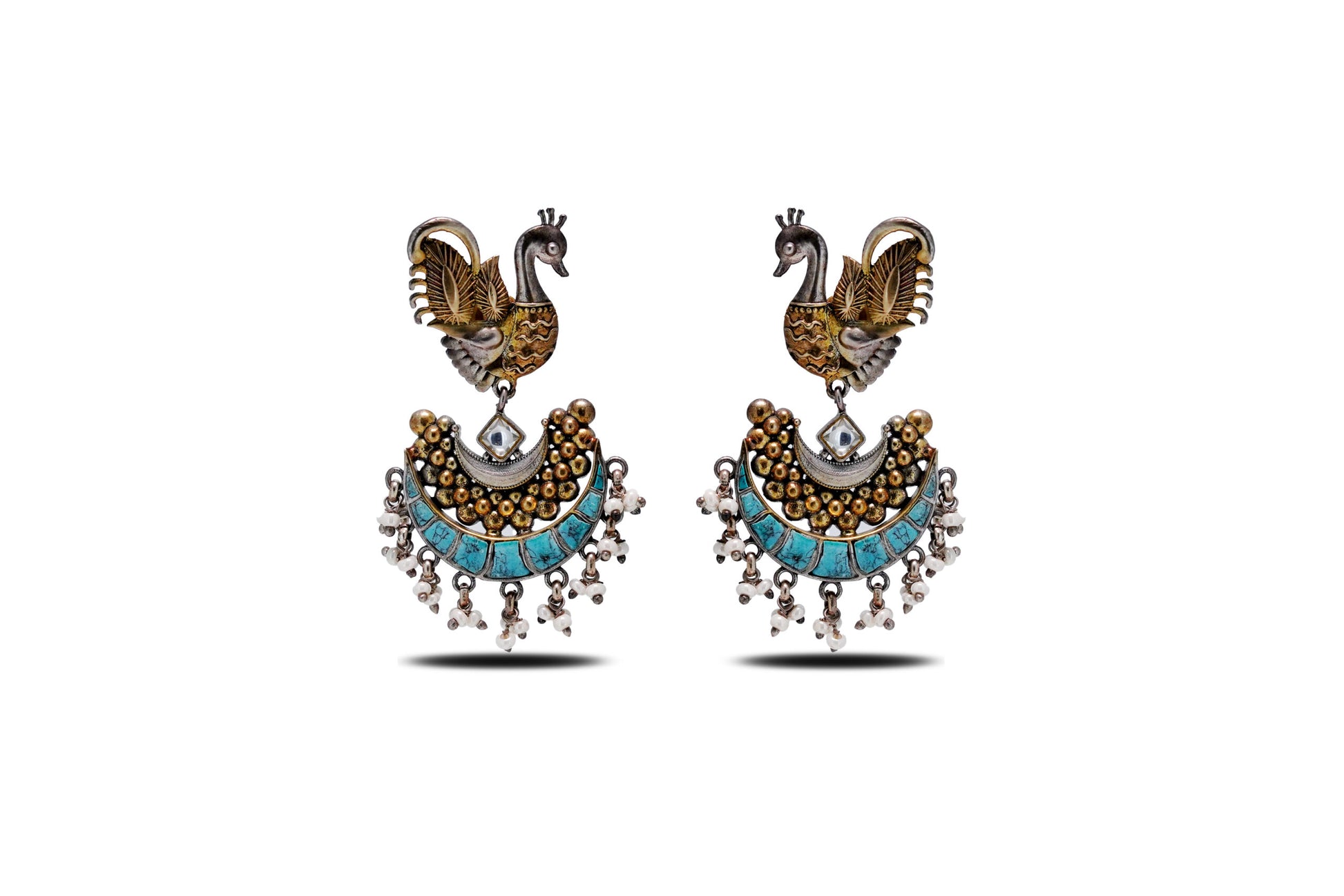 925 Silver Elegant peacock Earring image 0