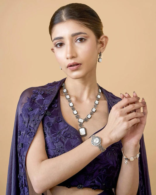 Silver 925 Stone Stud Set