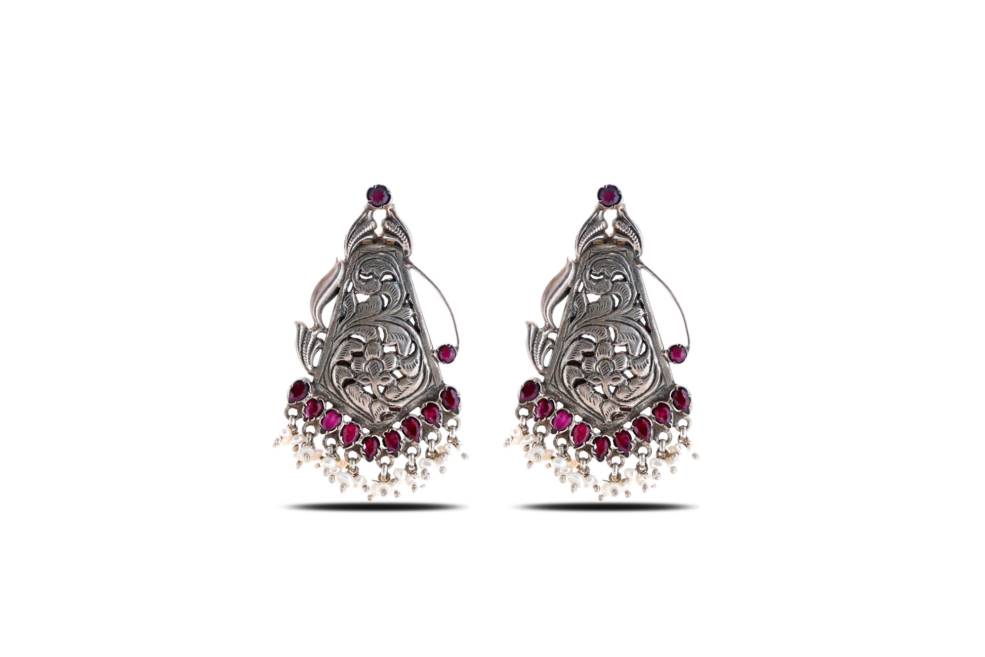 925 Silver Stunning  kundan Earring image 0