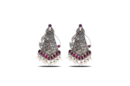 925 Silver Stunning  kundan Earring image 0