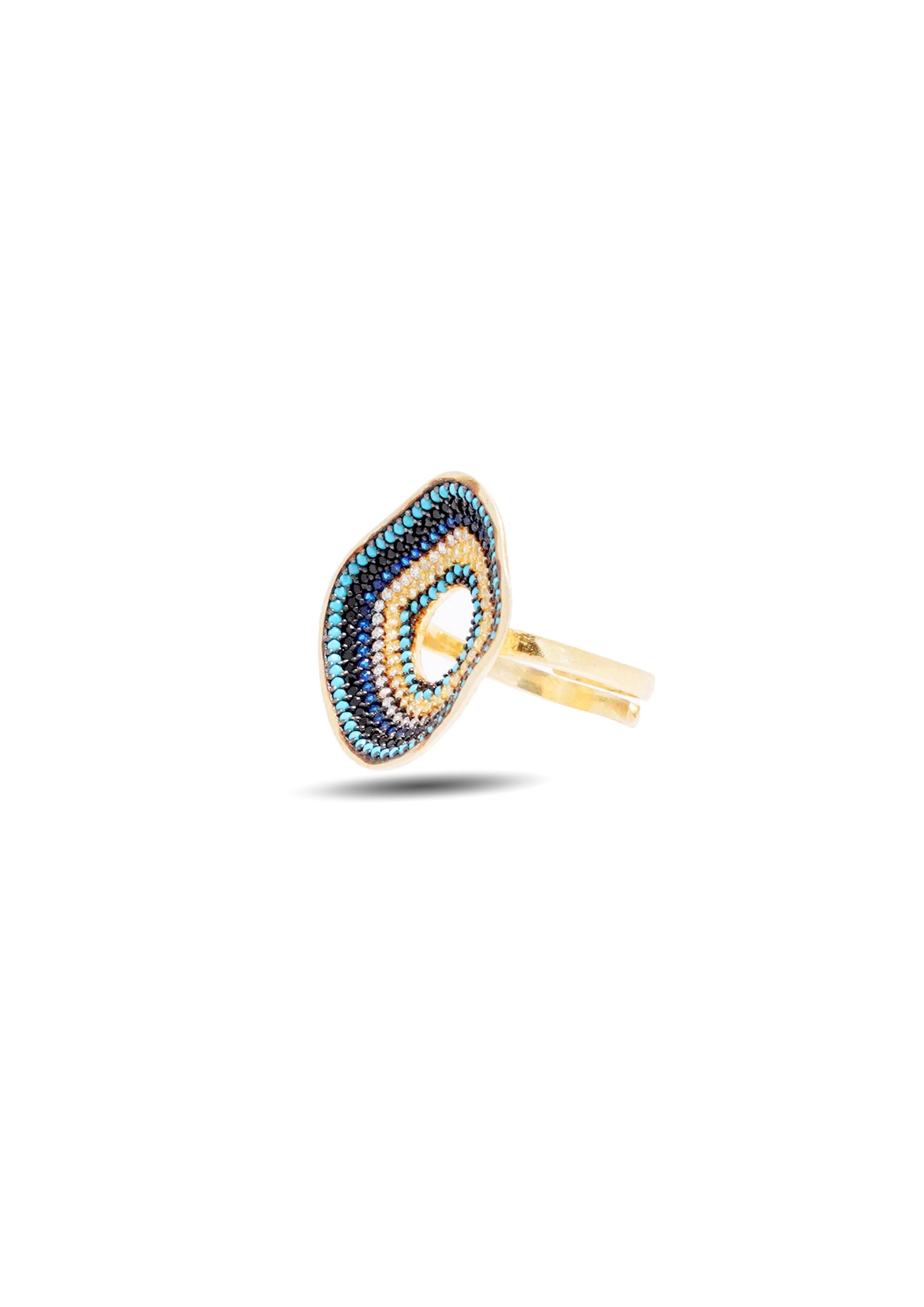 925 Silver Modern Evil Eye Ring image 1