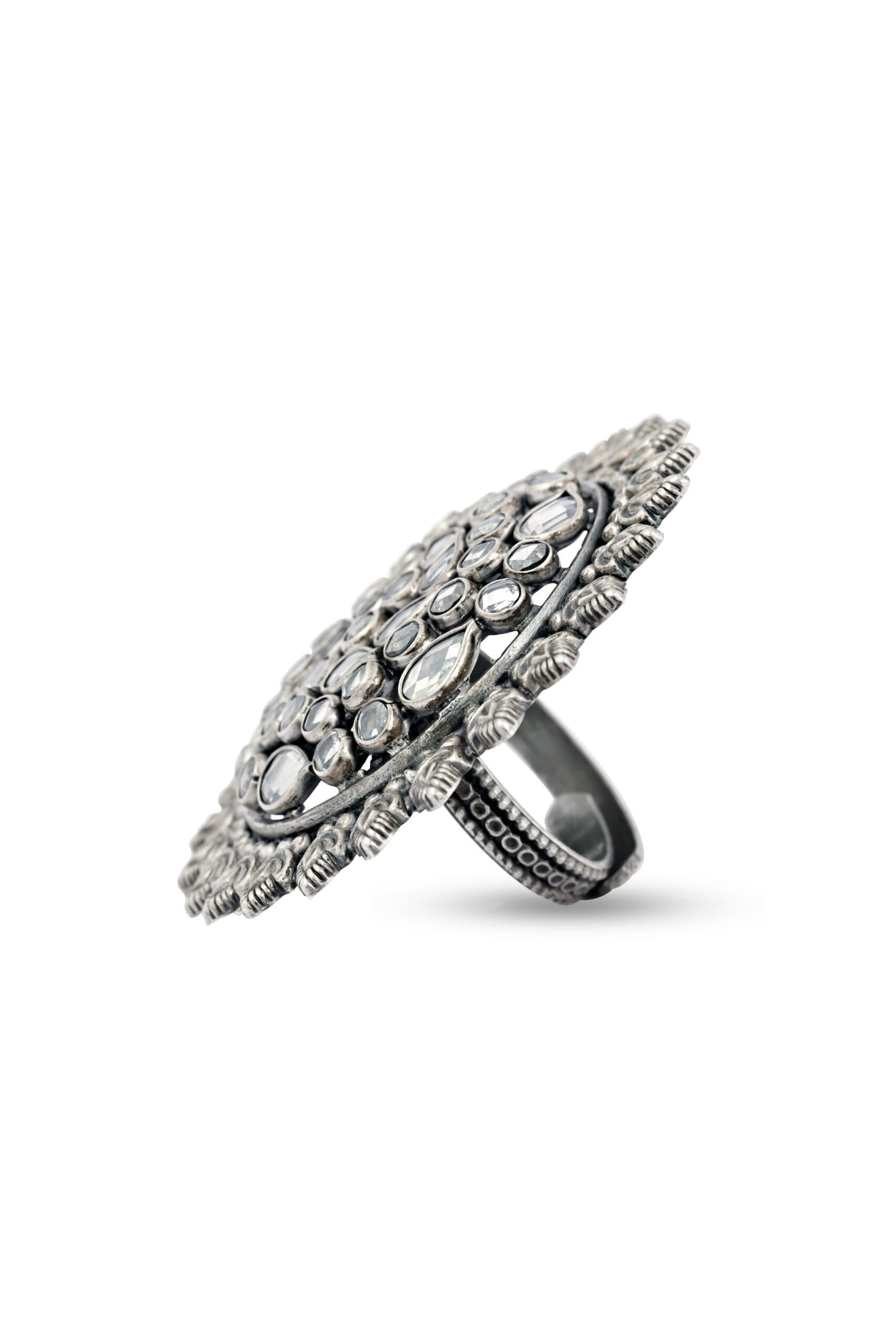 Silver 925 Stones Embellished Ring image 0