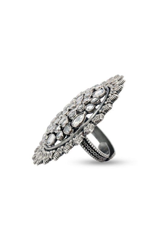 Silver 925 Stones Embellished Ring image 0