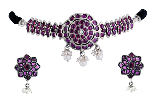 Magenta Pink Choker Set image 0