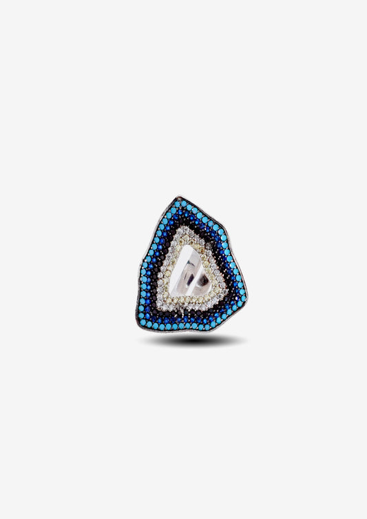 925 Silver Evil Eye Ring image 0