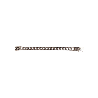 Antique-Finish Sterling Silver Curb Link Bracelet