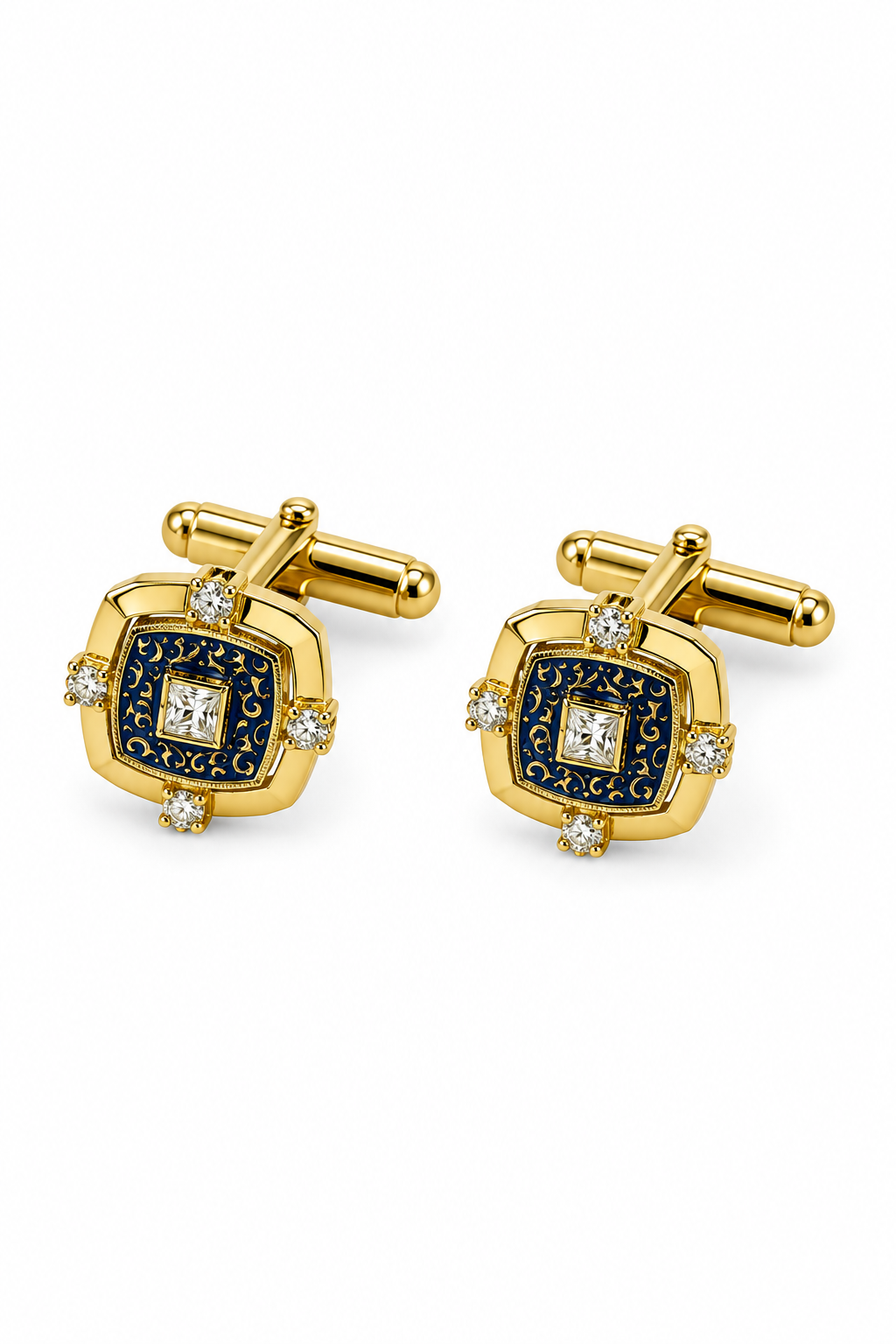 925 Silver Gold-Gilded  Cufflinks