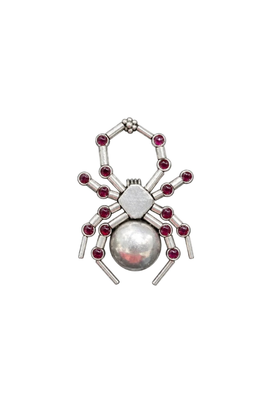 925 Silver Gem-Studded Arachnid Statement Brooch