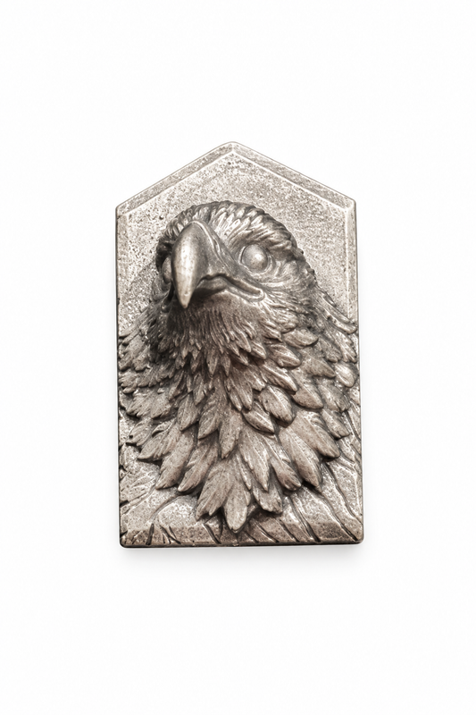 925 Silver Regal Eagle Shield Brooch